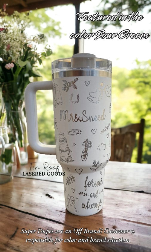 Bride Tumbler, Bridal Mug, Bride Gift, Mrs Mug, Bride to Be, Custom Wedding Gift, Engraved Personalized Tumbler